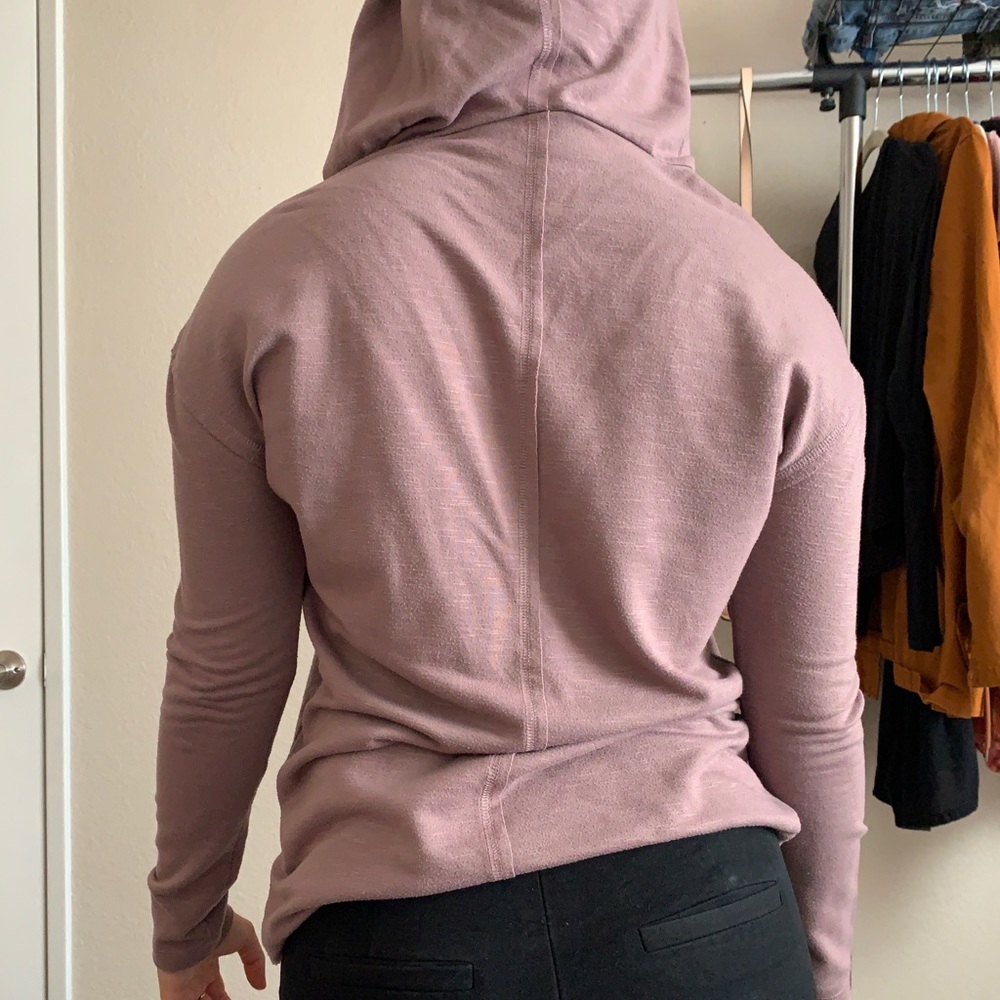 ✨taupe lace up hoodie✨ - Picture 2 of 2